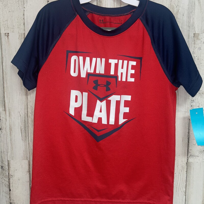 7 Own The Plate Raglan, Red, Size: Boy 5-8