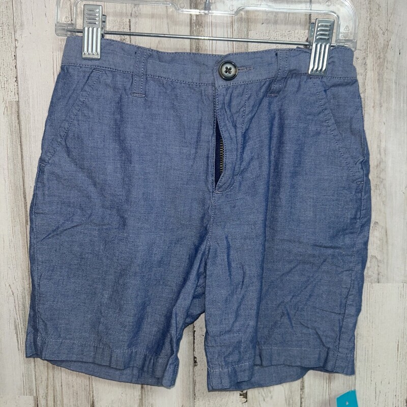 7 Chambray Button Shorts, Blue, Size: Boy 5-8