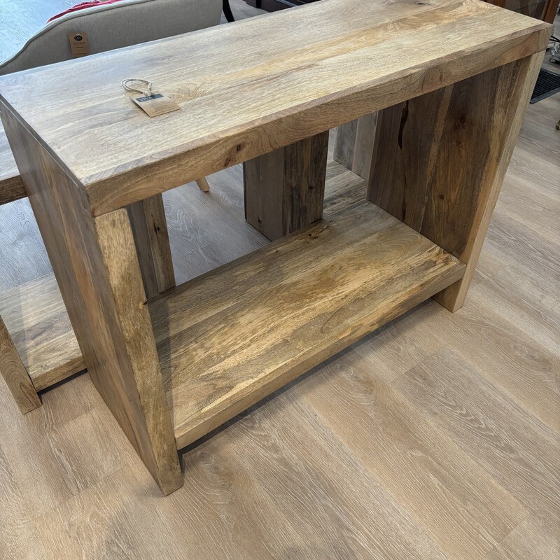 Agora Console Table
Natural Mangowood
Size: 40 W X 16 D X 32 H In