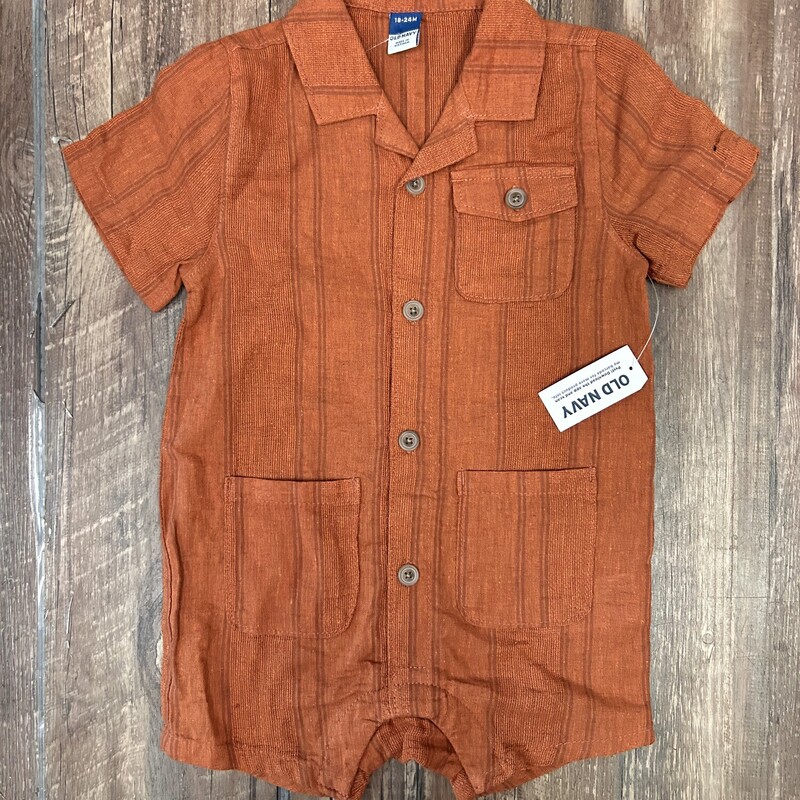 Old Navy Buttonup, Rust, Size: Baby 18-24
