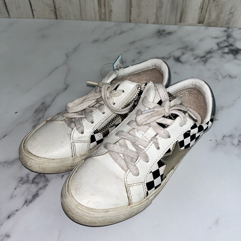 Y4 Checkered Sneakers, White, Size: Shoes Y4