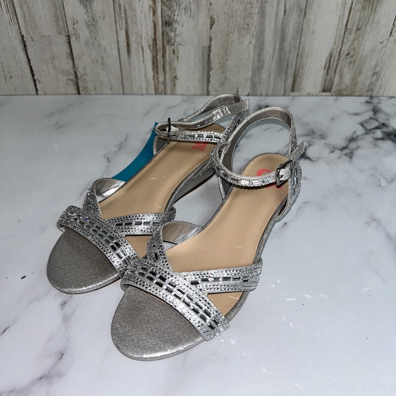 Y3 Silver Rhinestone Heel, Grey, Size: Shoes Y3