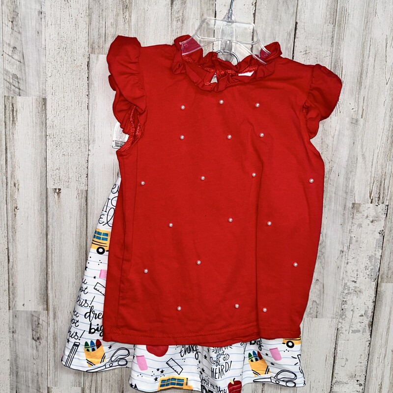 7/8 2pc Red Pearl School, Red, Size: Girl 7/8