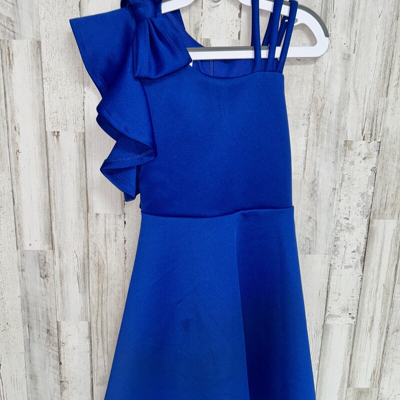 8 Royal Ruffle Bow Dress, Blue, Size: Girl 7/8