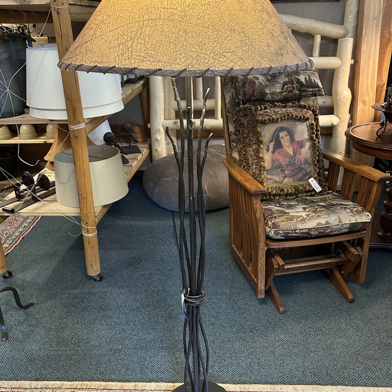 Iron Branch Floor Lamp, Black, Size: 57in