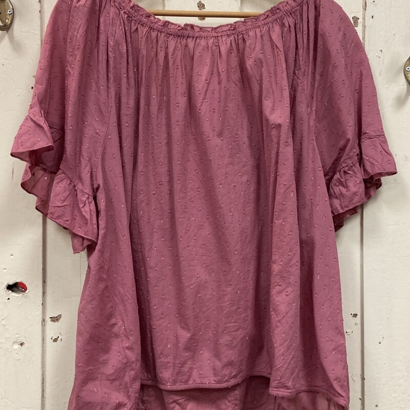 NWT Rose Emb Ruffle Top<br />
Rose<br />
Size: 3X