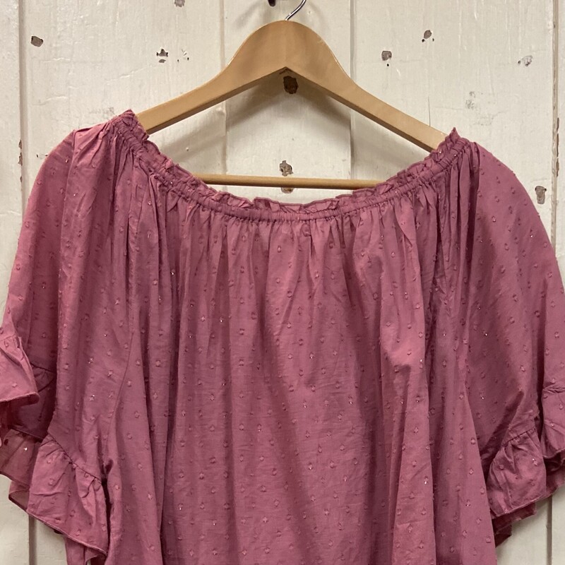 NWT Rose Emb Ruffle Top<br />
Rose<br />
Size: 3X