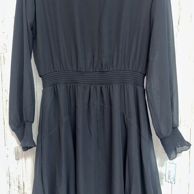 M Black Sheer Smock Dress, Black, Size: Ladies M