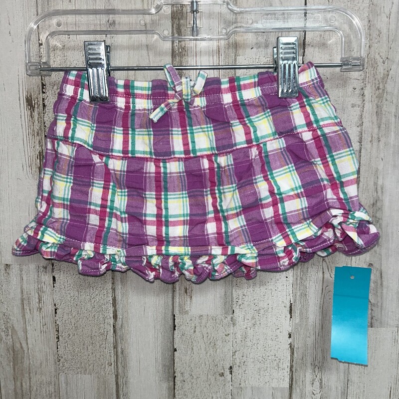 6/9M Purple Plaid Skirt