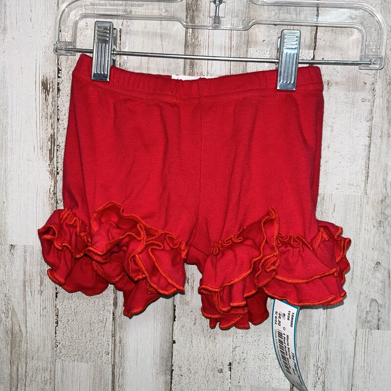 4 Red Ruffle Shorts