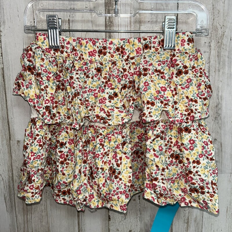 5T Beige Floral Skirt, Beige, Size: Girl 5T