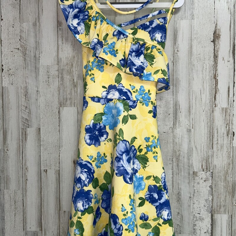 10 Yellow Floral Ruffle D, Yellow, Size: Girl 10 Up