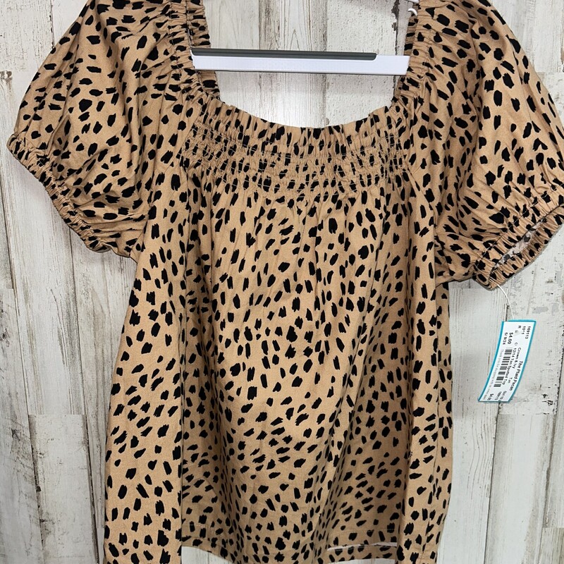 12/14 Tan Spotted Top, Tan, Size: Girl 10 Up