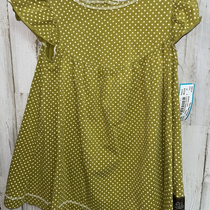 2 Green Dotted Dress, Green, Size: Girl 2T