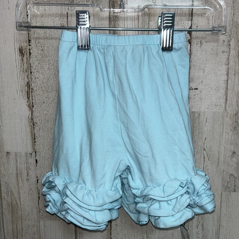 2 Lt Blue Ruffle Shorts, Blue, Size: Girl 2T
