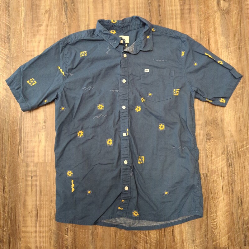 Quicksilver Print Cotton, Teal, Size: Youth XL