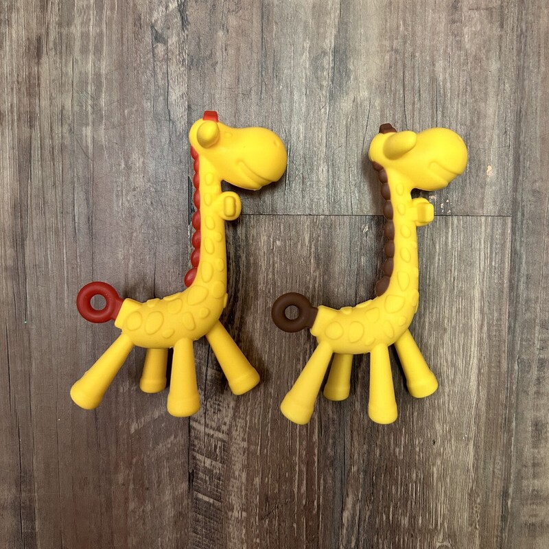 Silicone Giraffe Teethers, Yellow, Size: Baby Gear