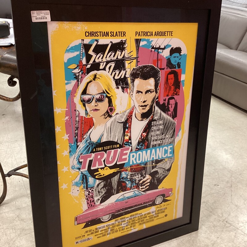 Movie Film True Romance, Yellow, Framed
32 in x 44 in