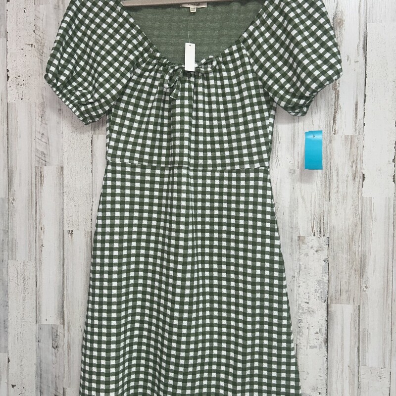 NEW XXS Green Plaid Dress
