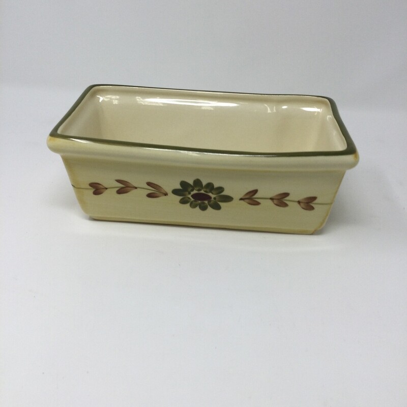 Laurentienne Pottery Loaf pan, Yellow/Multi, Size: 9X5