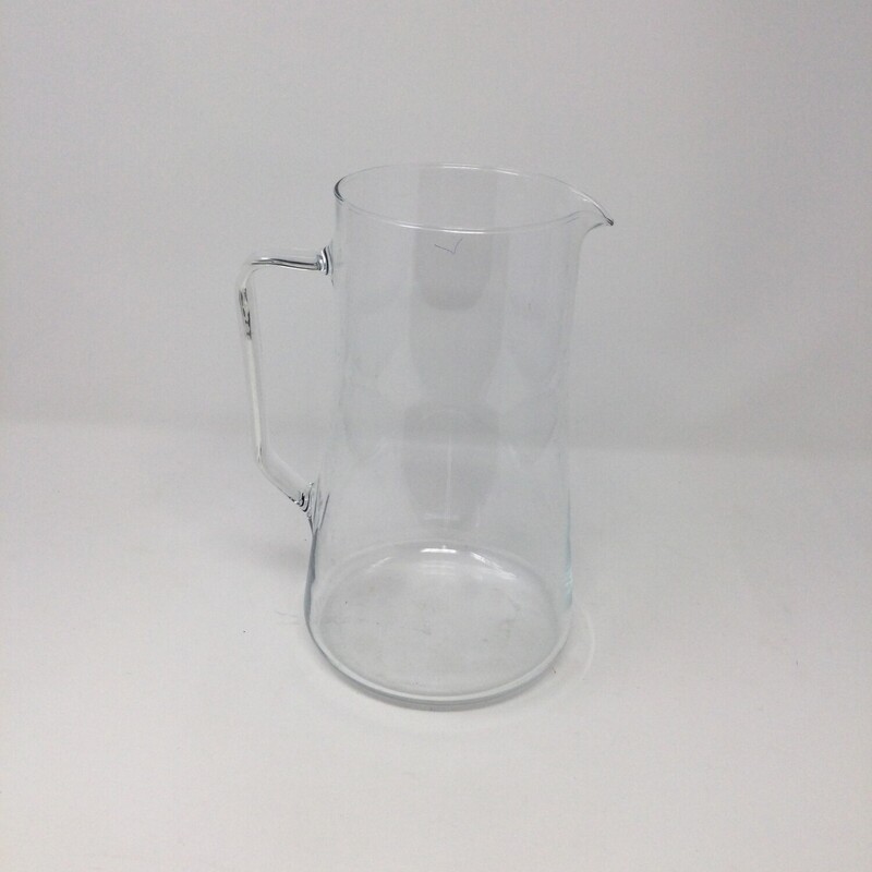 Glass Pitcher, Clear, Size: 10