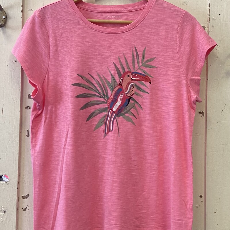Pink Emb Toucan Tee<br />
Pink<br />
Size: Large