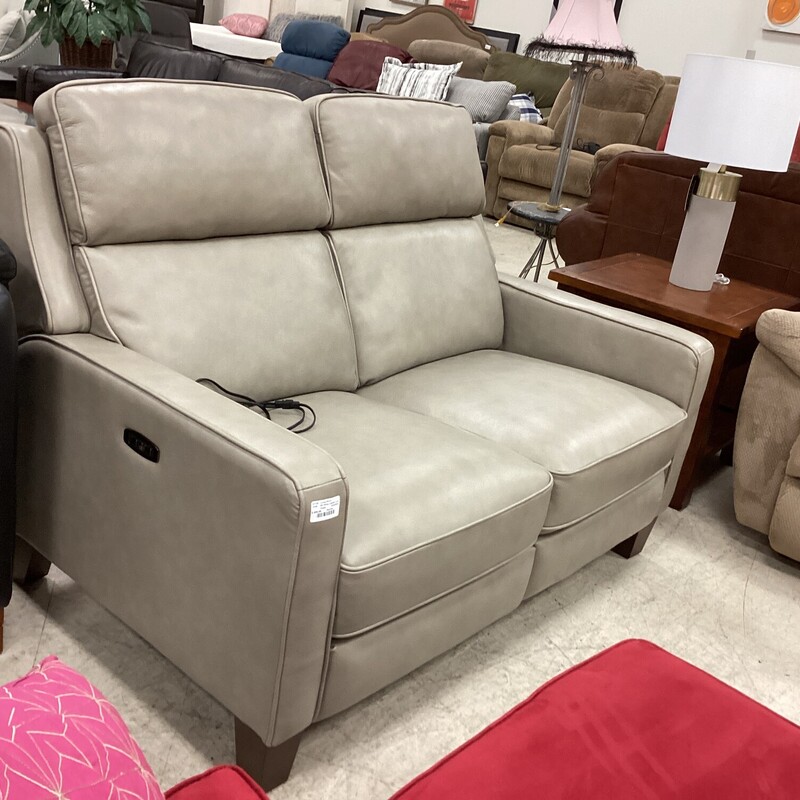 RC Willey Leather Lovesea, Taupe, Recliner
55 in w