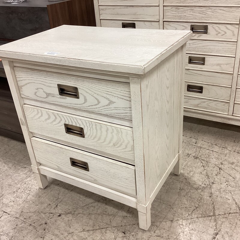 Standley Night Stand Oak, White, 3 Drawer
27 in w x 18 in d x 30 in t