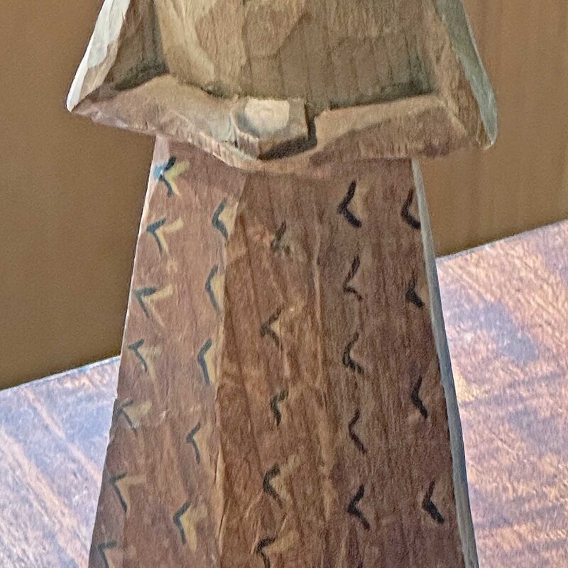 Folk Art Carved Figurine
Made in Canada
8 In Tall