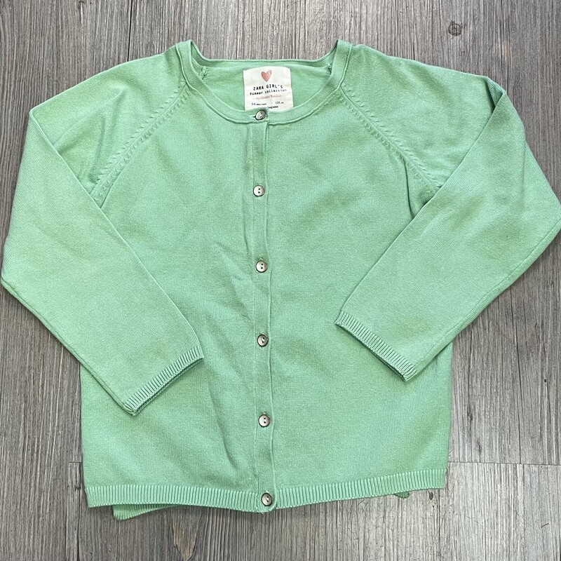 Zara Cardigan, Green, Size: 5-6Y