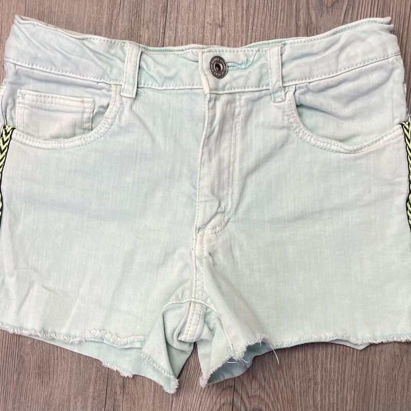 Zara Denim Shorts, Mint, Size: 11-12Y