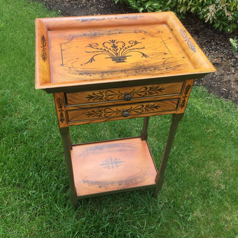 Stenciled Accent Table