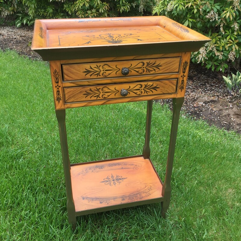 Stenciled Accent Table