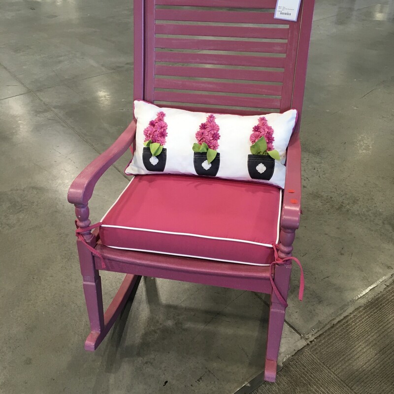 Pink Patio Rocking Chair