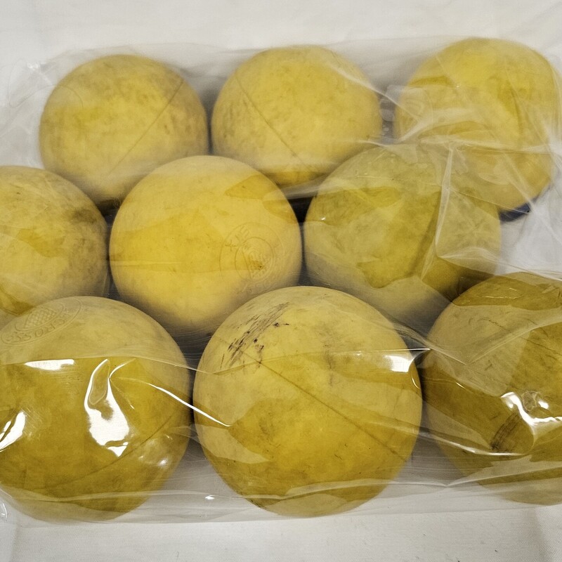 Yellow Pack of Lacrosse Balls, 9ct, pre-owned