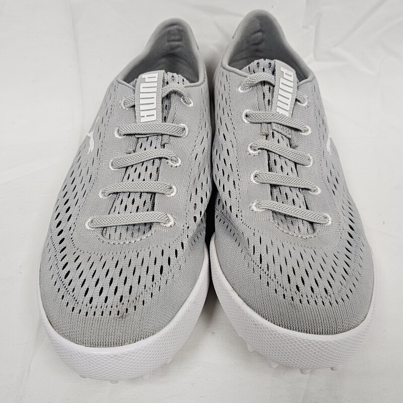 Barely walked in.  Great Shape!<br />
Puma Women's Monolite Fusion Slip On Golf Shoes.<br />
-Performance mesh uppers provide cool, breathable comfort and flexibility<br />
-FusionFoam midsole provides unrivaled energy return and cushioning with every step