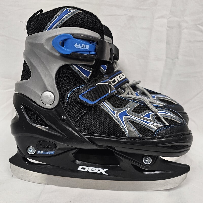 DBX Adjustable Recreational Ice Skates, Boys Sizes: 1-4, pre-owned