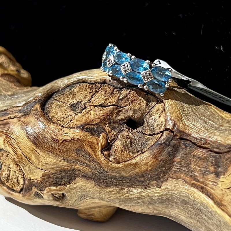 Sterling blue stones ring