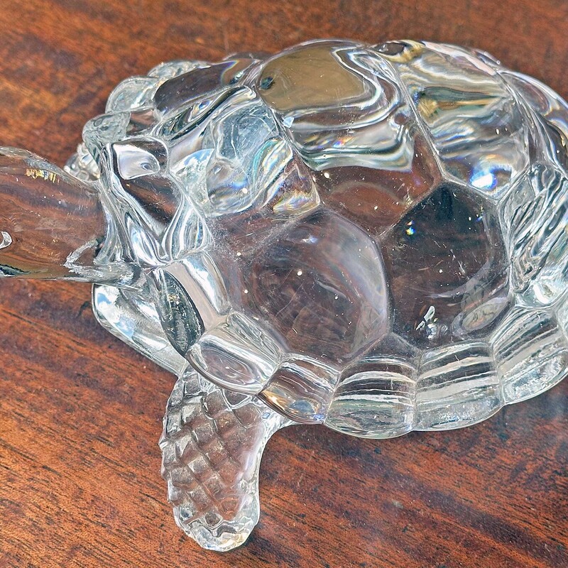 Large Clear Glass Turtle