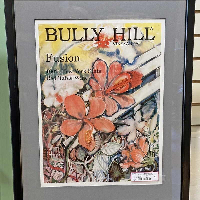 Framed Bully Hill Vineyards Poster
27 In x 21.5 In.