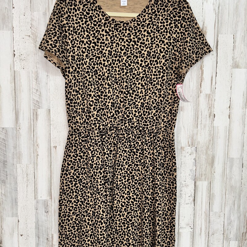 M Cheetah Cotton Dress, Tan, Size: Ladies M