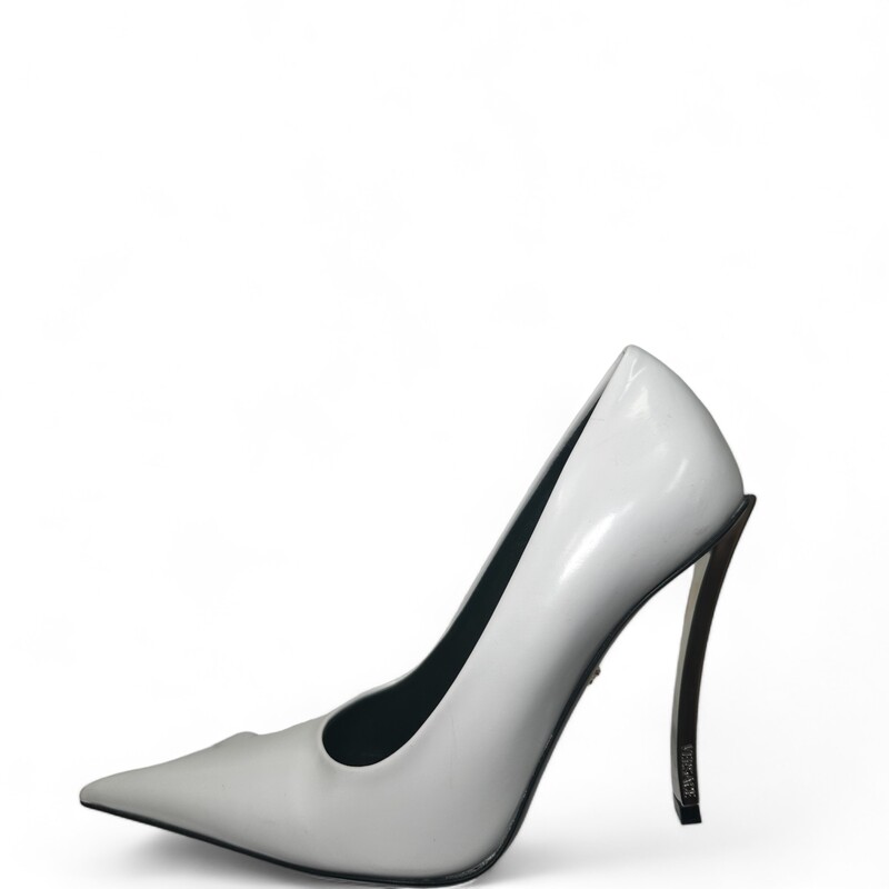 Versace Pointed Toe, White, Size: 35.5