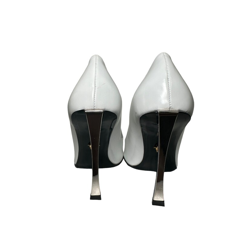 Versace Pointed Toe, White, Size: 35.5