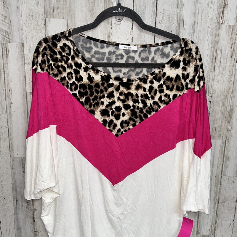 S Pink Cheetah Colorblock