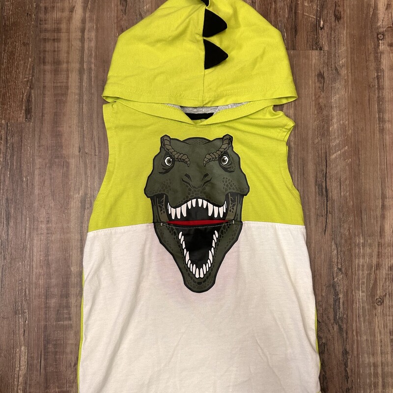 365 Kids Dino Hooded Tank, Green, Size: Youth Xs