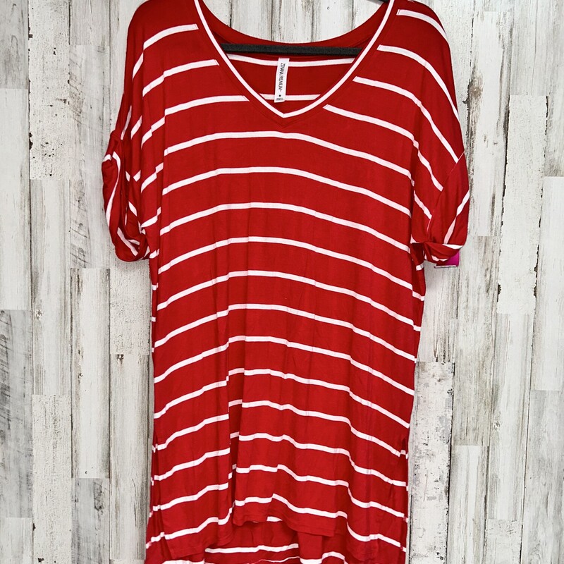 M Red Striped Tunic, Red, Size: Ladies M