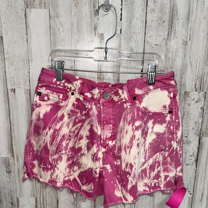 Sz27 Pink Bleack Shorts, Pink, Size: Ladies S