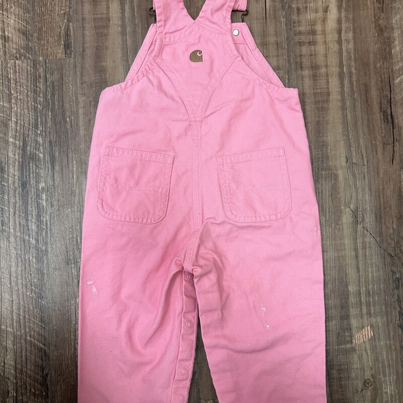 As Is Carhartt Overalls, Pink, Size: Baby 12M