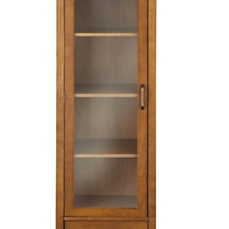 Storage Cabinet
Brown
Size: 17x17x49H
3 Adjustable Shelves
Bottom Storage Drawer