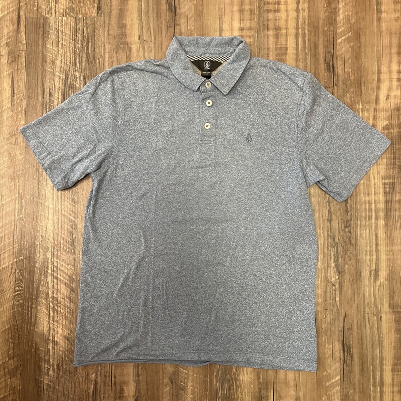 Volcom Polo, Blue, Size: Youth L